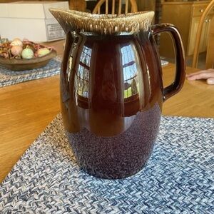 Vintage Hull 6.5” Pitcher - “Brown Drip”